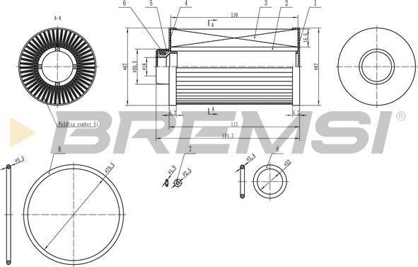 Bremsi FE0763 - Filter za gorivo www.molydon.hr