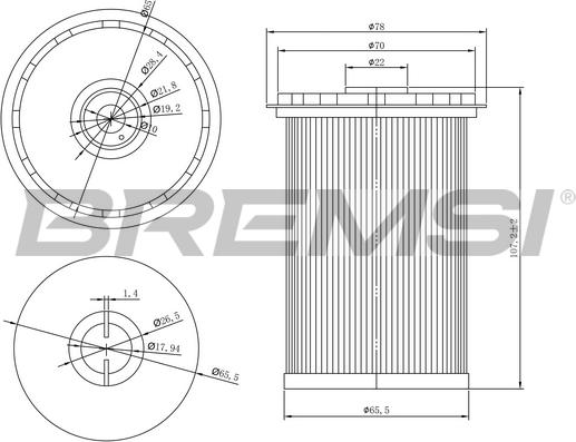 Bremsi FE0773 - Filter za gorivo www.molydon.hr