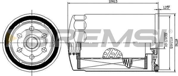 Bremsi FE1508 - Filter za gorivo www.molydon.hr