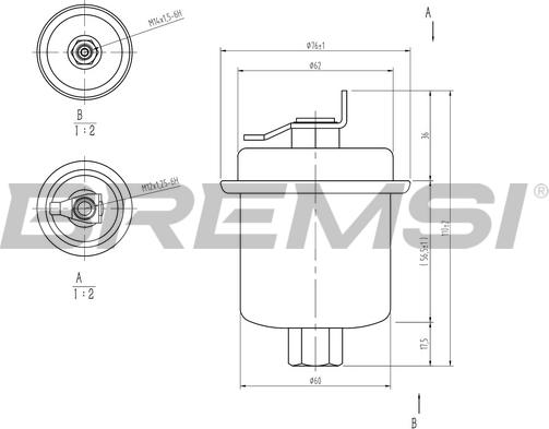 Bremsi FE1516 - Filter za gorivo www.molydon.hr