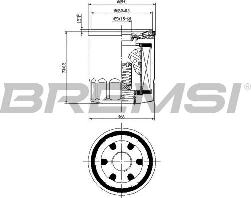 Bremsi FL0024 - Filter za ulje www.molydon.hr