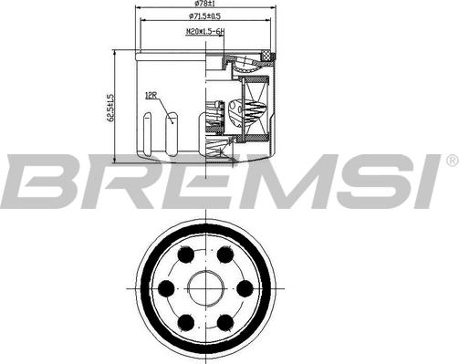 Bremsi FL0277 - Filter za ulje www.molydon.hr