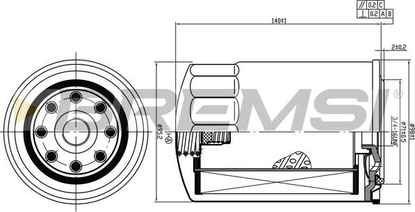 Bremsi FL1452 - Filter za ulje www.molydon.hr