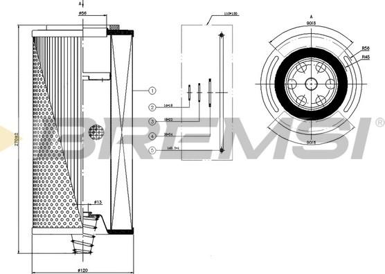 Bremsi FL1736 - Filter za ulje www.molydon.hr