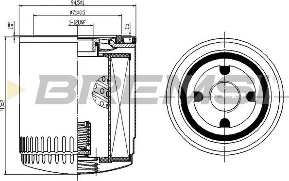 Bremsi FL1775 - Filter za ulje www.molydon.hr