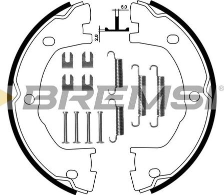 Bremsi GF0183-1 - Komplet kočionih obloga, rucna kočnica www.molydon.hr