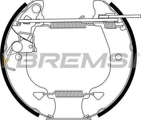 Bremsi GK0166 - Komplet kočnica, bubanj kočnice www.molydon.hr