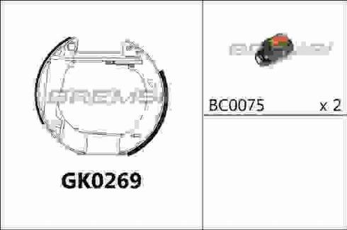 Bremsi GK0269 - Komplet kočnica, bubanj kočnice www.molydon.hr