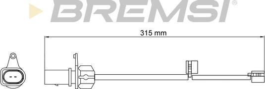 Bremsi WI0946 - Signalni kontakt, trosenje kočione plocice www.molydon.hr