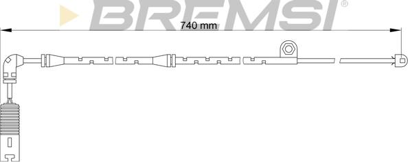 Bremsi WI0610 - Signalni kontakt, trosenje kočione plocice www.molydon.hr