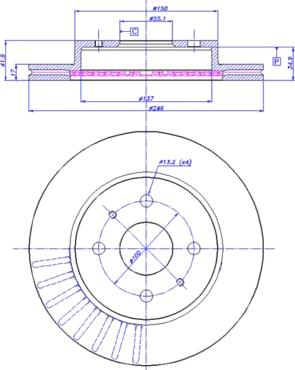 Nisshinbo ND1036K - Kočioni disk www.molydon.hr