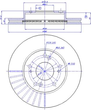 NPS H330A52 - Kočioni disk www.molydon.hr