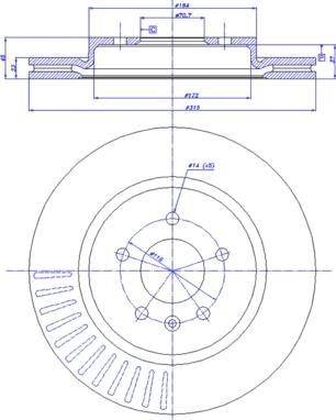 Vauxhall 095516919 - Kočioni disk www.molydon.hr