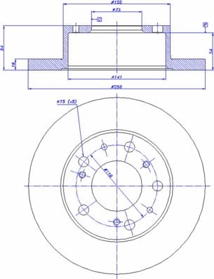 Blue Print ADP154316 - Kočioni disk www.molydon.hr