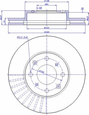 BOSCH 0986AB9651 - Kočioni disk www.molydon.hr