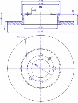 BENDIX 561256 B - Kočioni disk www.molydon.hr