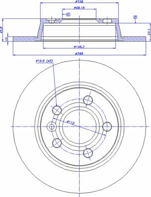 Unipart UGCGBD1095 - Kočioni disk www.molydon.hr