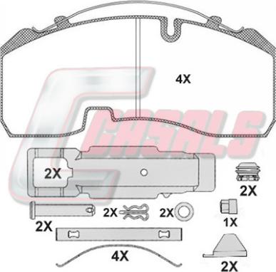 Meritor MDP9007 - Komplet Pločica, disk-kočnica www.molydon.hr