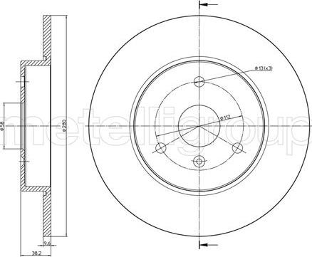 Cifam 800-943C - Kočioni disk www.molydon.hr