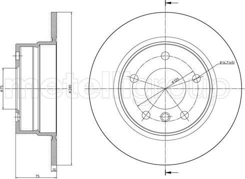 Cifam 800-951C - Kočioni disk www.molydon.hr