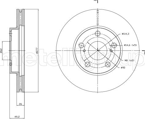 Cifam 800-1523C - Kočioni disk www.molydon.hr