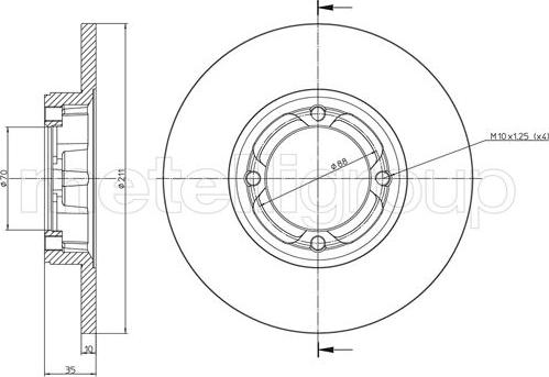 Cifam 800-1048C - Kočioni disk www.molydon.hr