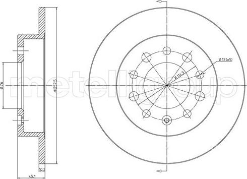 E.T.F. 19-0080 - Kočioni disk www.molydon.hr