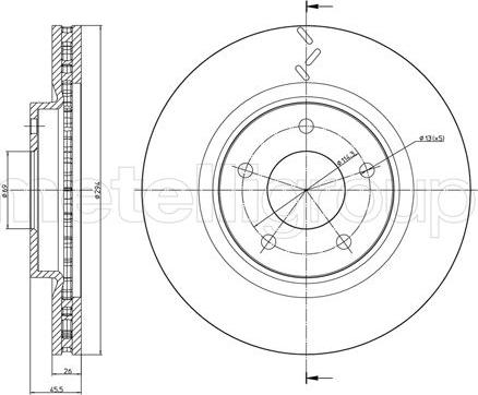 Cifam 800-1345C - Kočioni disk www.molydon.hr