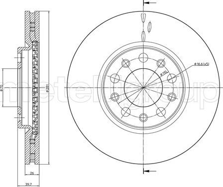 Cifam 800-1254C - Kočioni disk www.molydon.hr