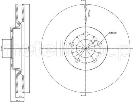 Cifam 800-1221C - Kočioni disk www.molydon.hr