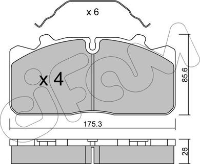 Meritor MAX088 - Komplet Pločica, disk-kočnica www.molydon.hr