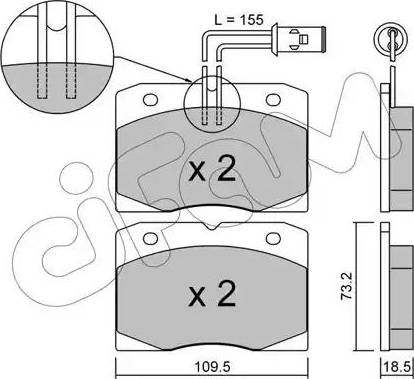 Cifam 822-051-0 - Komplet Pločica, disk-kočnica www.molydon.hr