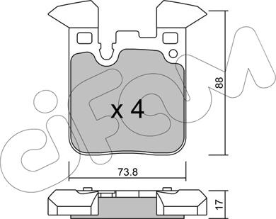 Cifam 822-1016-0 - Komplet Pločica, disk-kočnica www.molydon.hr