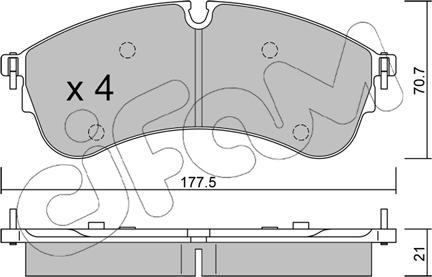 Cifam 822-1174-0 - Komplet Pločica, disk-kočnica www.molydon.hr