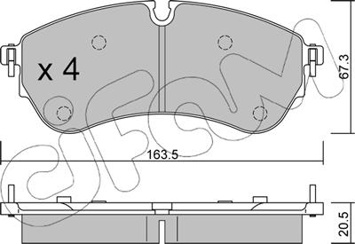 Cifam 822-1173-0 - Komplet Pločica, disk-kočnica www.molydon.hr