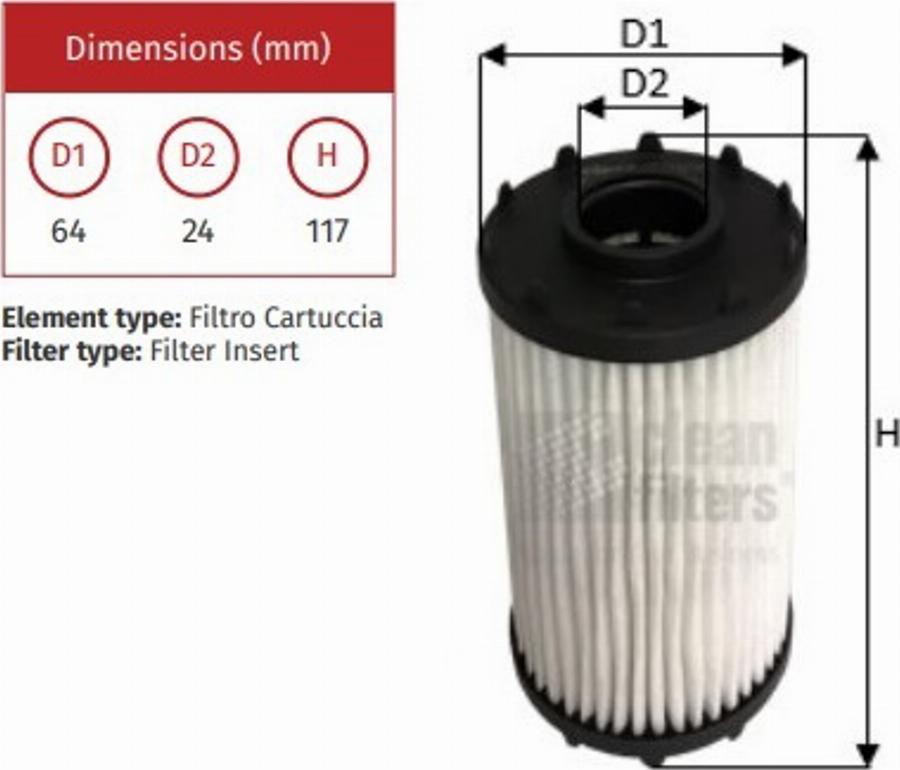 Clean Filters ML4594 - Filter za ulje www.molydon.hr