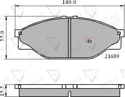 Valeo 551505 - Komplet Pločica, disk-kočnica www.molydon.hr