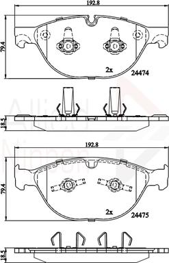 Comline ADB06093 - Komplet Pločica, disk-kočnica www.molydon.hr