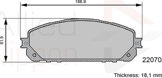 Comline ADB06113 - Komplet Pločica, disk-kočnica www.molydon.hr