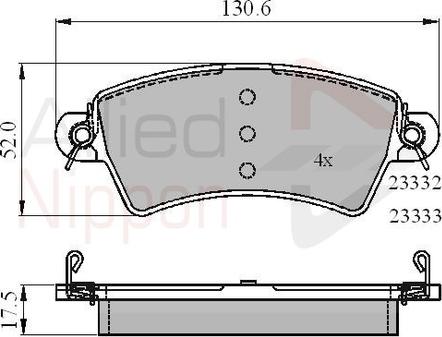 Comline ADB01549 - Komplet Pločica, disk-kočnica www.molydon.hr