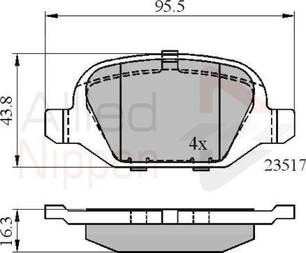 Comline ADB01559 - Komplet Pločica, disk-kočnica www.molydon.hr