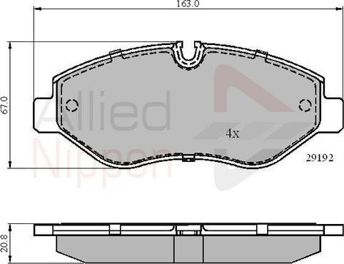 Comline ADB01555 - Komplet Pločica, disk-kočnica www.molydon.hr