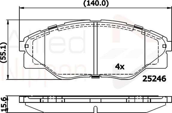 Comline ADB01660 - Komplet Pločica, disk-kočnica www.molydon.hr