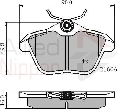 Comline ADB01095 - Komplet Pločica, disk-kočnica www.molydon.hr