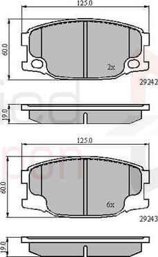 Comline ADB01088 - Komplet Pločica, disk-kočnica www.molydon.hr