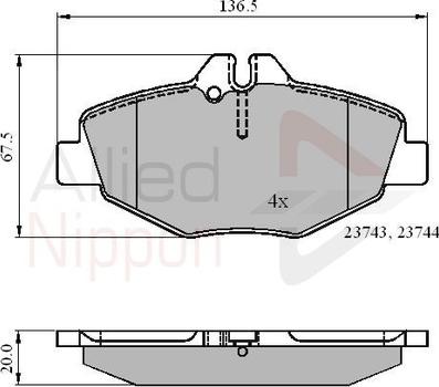 Comline ADB01209 - Komplet Pločica, disk-kočnica www.molydon.hr