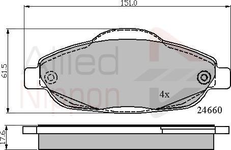 Comline ADB01765 - Komplet Pločica, disk-kočnica www.molydon.hr