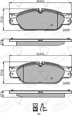 Comline ADB01704 - Komplet Pločica, disk-kočnica www.molydon.hr