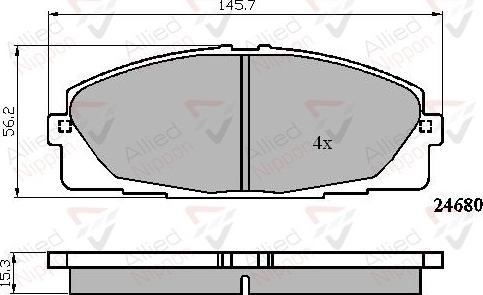 BENDIX 572650 - Komplet Pločica, disk-kočnica www.molydon.hr