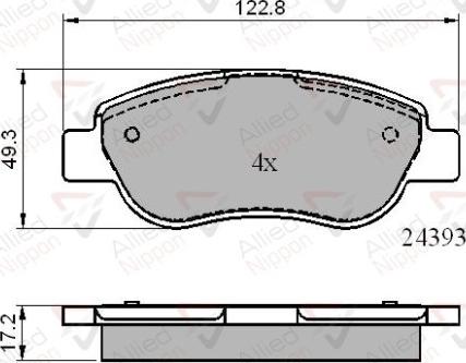 Comline ADB01738 - Komplet Pločica, disk-kočnica www.molydon.hr